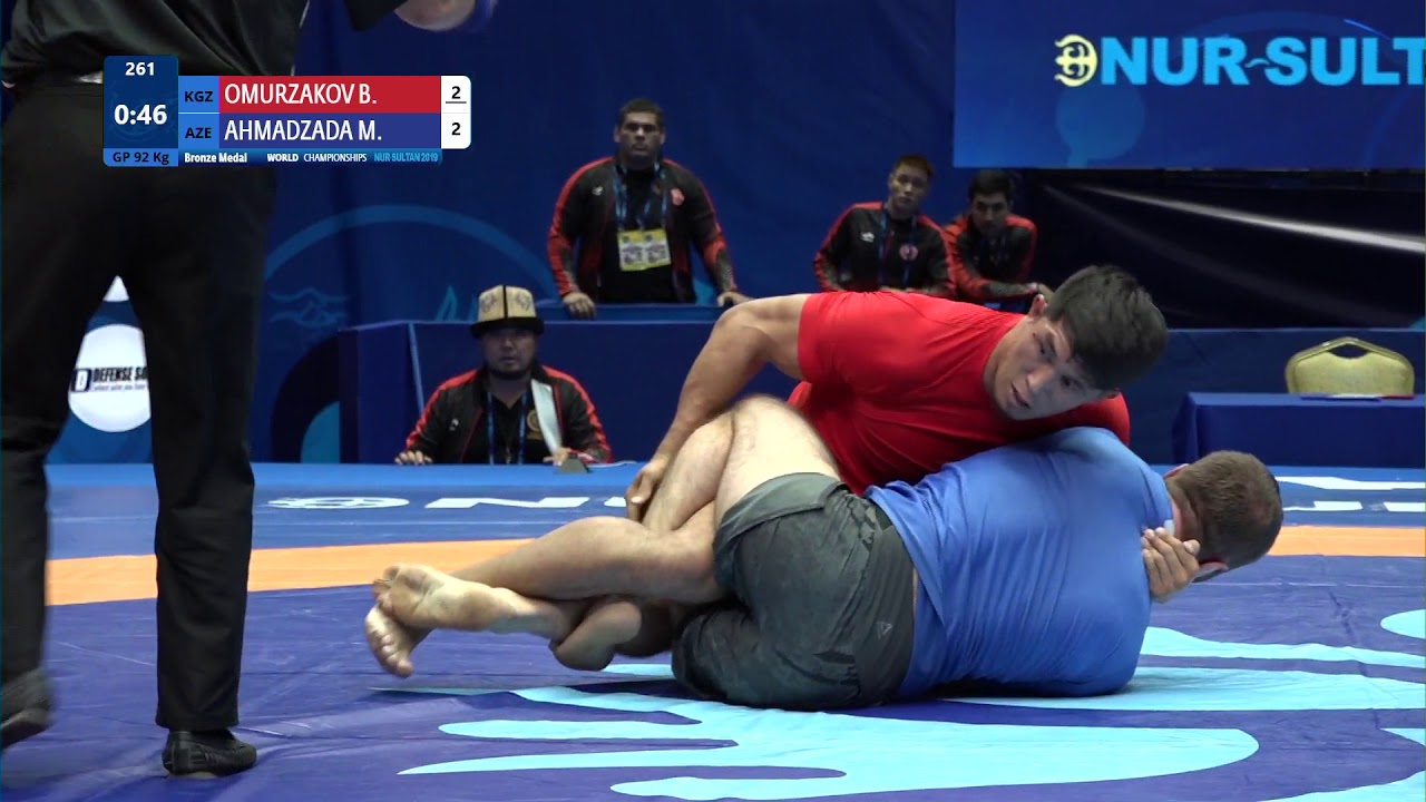 BRONZE Men's GP No-Gi - 92 kg: B. OMURZAKOV (KGZ) v. M. AHMADZADA (AZE)