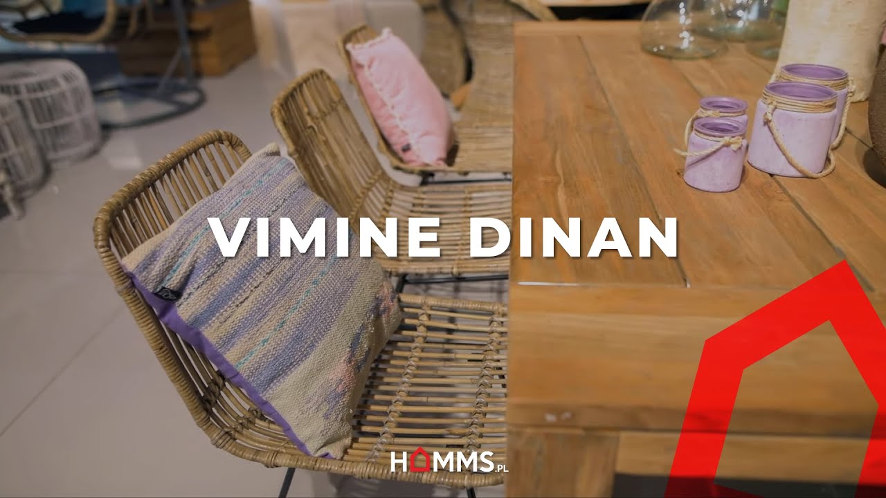 St&oacute;ł ogrodowy NIMES TEAK 180 cm i krzesła rattanowe DINAN VIMINE