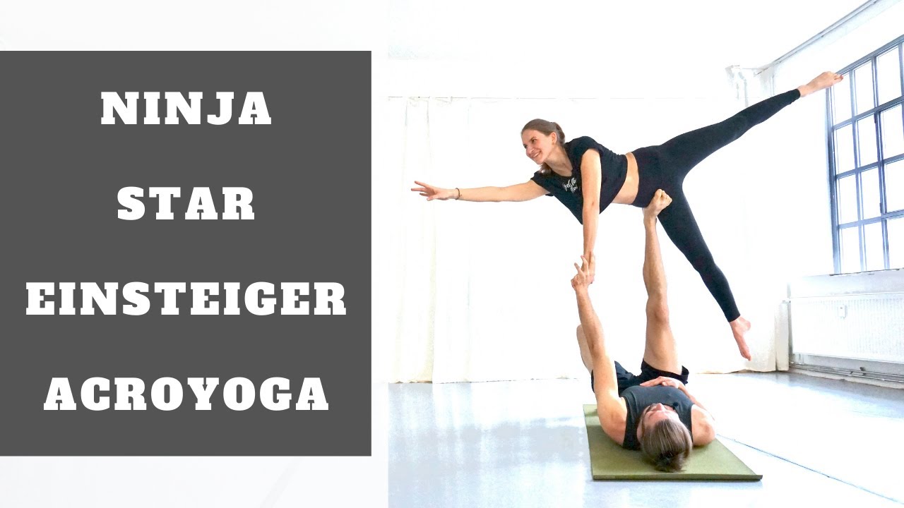 Ninja Star & Cartwheel AcroYoga Tutorial (deutsch / english subtitled)
