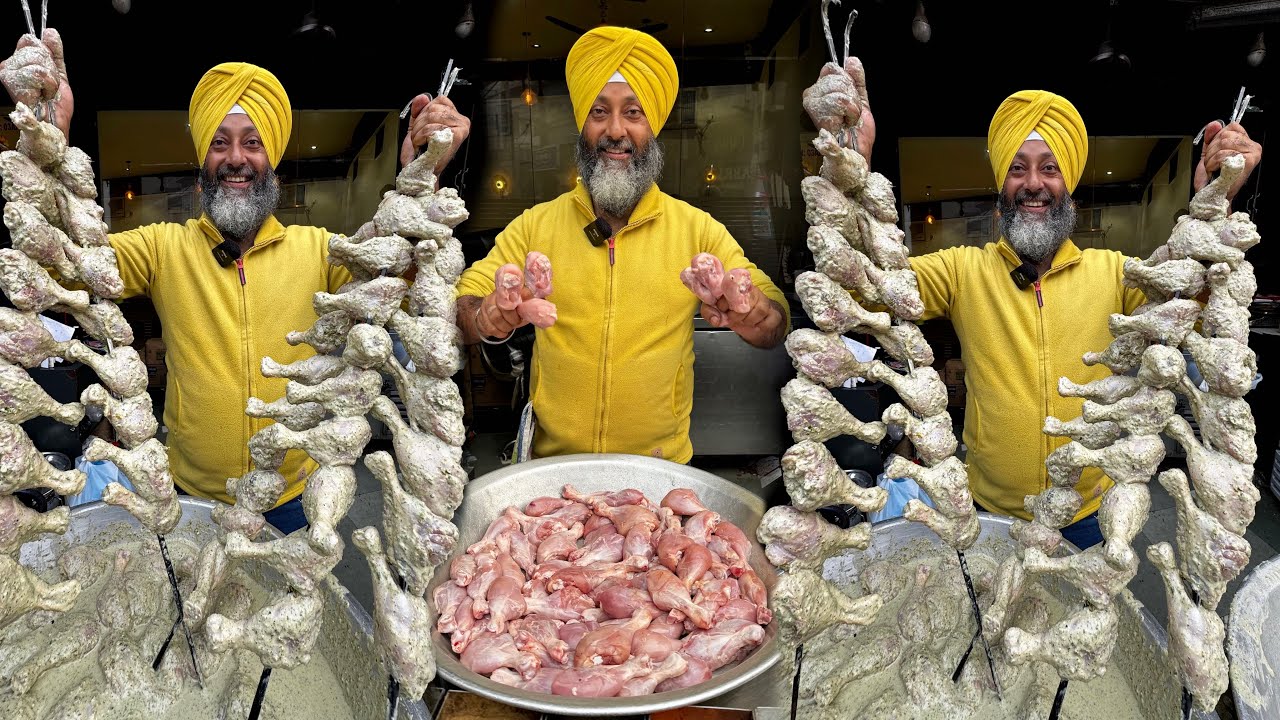 पंजाब का फेमस तन्दूरी चिकन टंगड़ी NONVEG KING IN AMRITSAR | CHICKEN TANGDI AT BUBBY FISH & CHICKEN