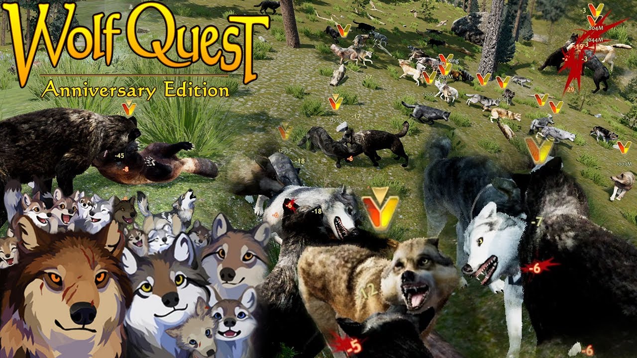 7 Puppies & Huge Wolf Pack in Hellroaring Mountain Dlc WolfQuest 3 Anniversary Edition Episode 