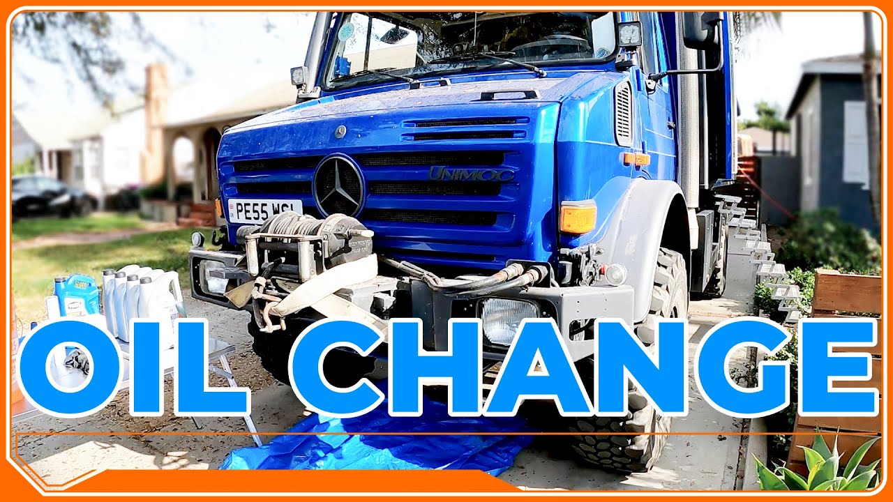 Unimog U3000 expedition vehicle gets a basic oil change