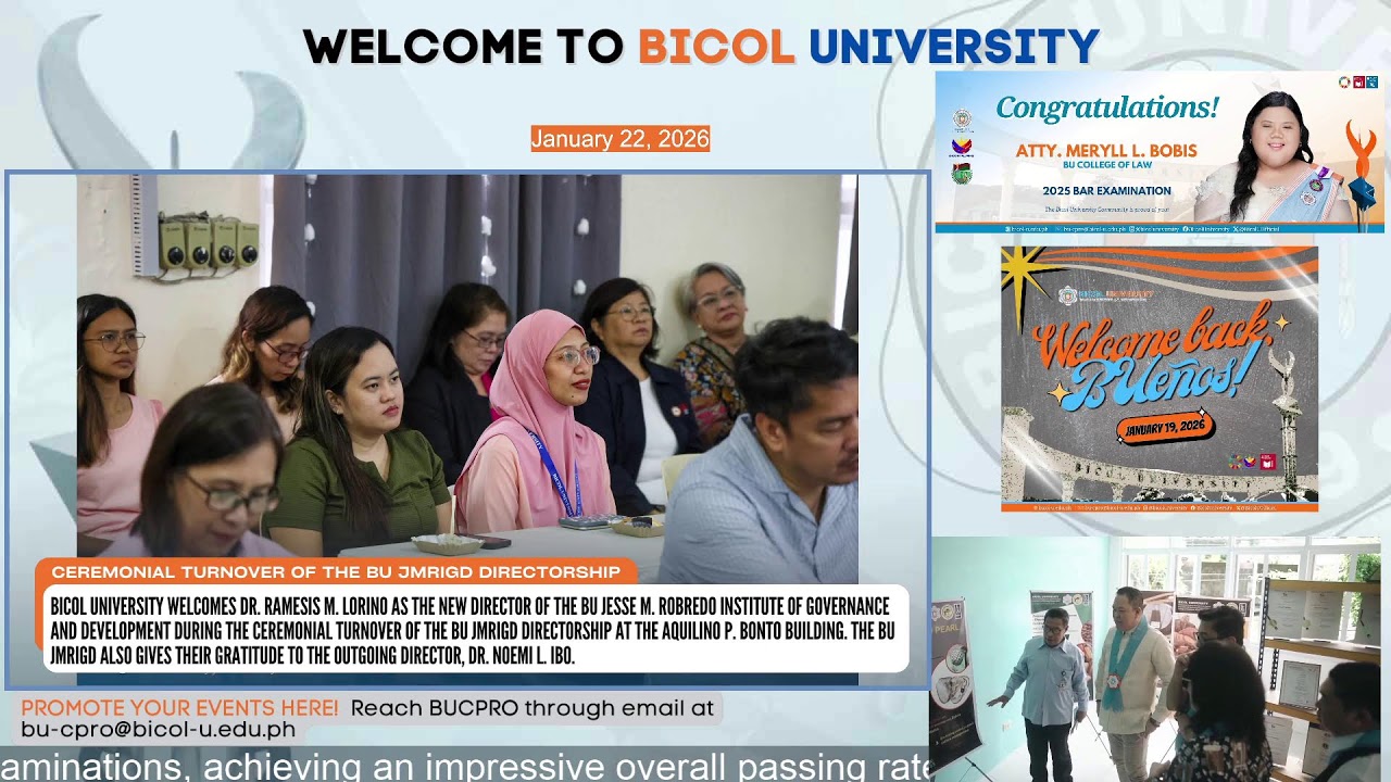 BU UPDATES | January 22, 2026