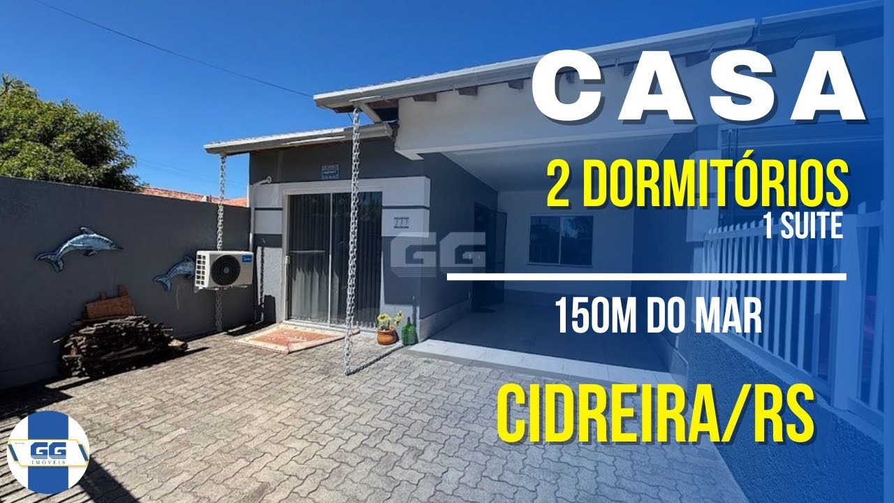 R$240.000,00 CASA A VENDA 150M DO MAR, CIDREIRA/RS .