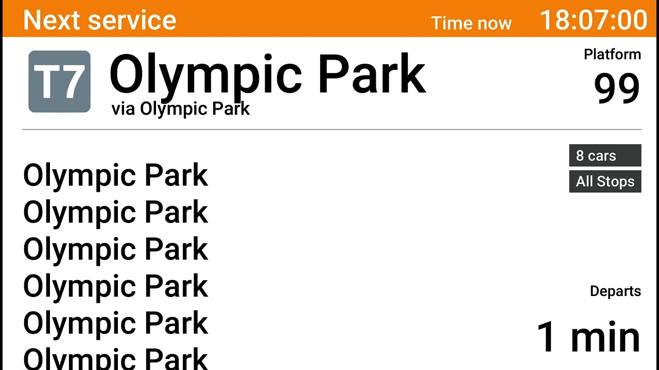 Olympic park sydney train dva