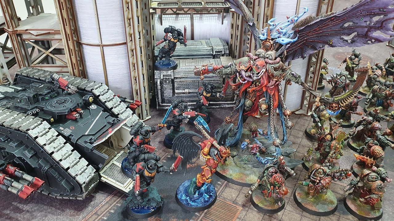 A full on, Death Company Blood Angels list vs Death Guard, Warhammer 40k battle report