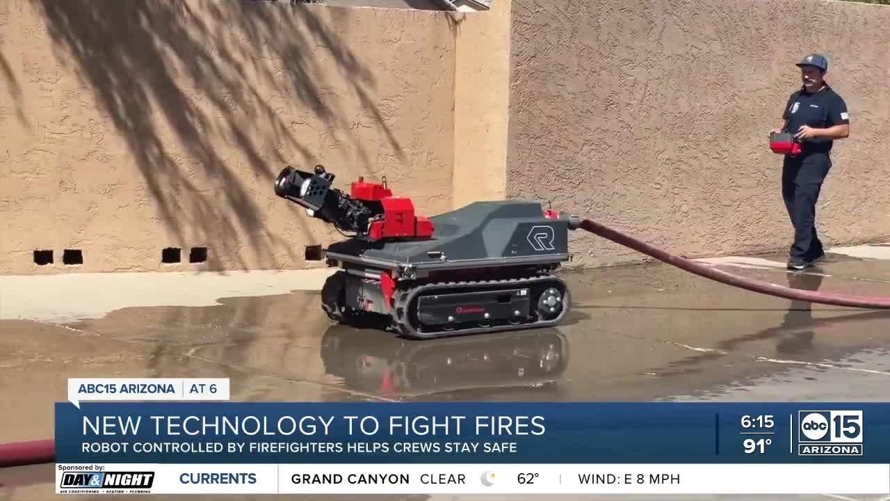 Valley departments tests unmanned firefighting robot