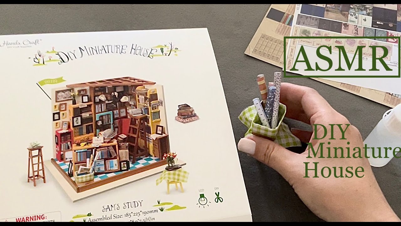 【ASMR】Unboxing and Making DIY Miniature House | Soft Spoken