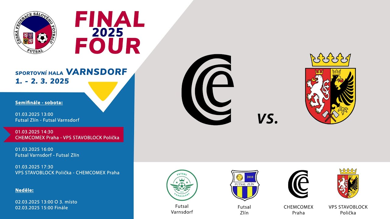 Final Four 2025 | CHEMCOMEX Praha - VPS STAVOBLOCK Polička