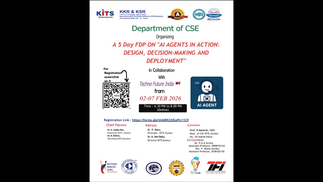 Day 5 | Valedictory Function FDP on AI Agents in Action: Design, Decision-Making, and Deployment