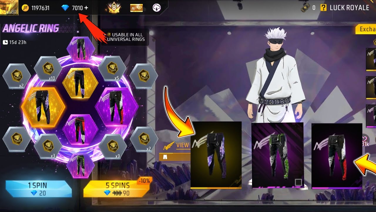 FREE FIRE NEW ANGELIC RING EVENT ANGELIC PANT CLAIM #new #angelicpantsfreefire #ring #event #claim