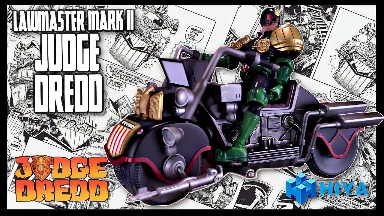 Hiya Toys Judge Dredd and Lawmaster MK II Action Figure Set @The Review Spot