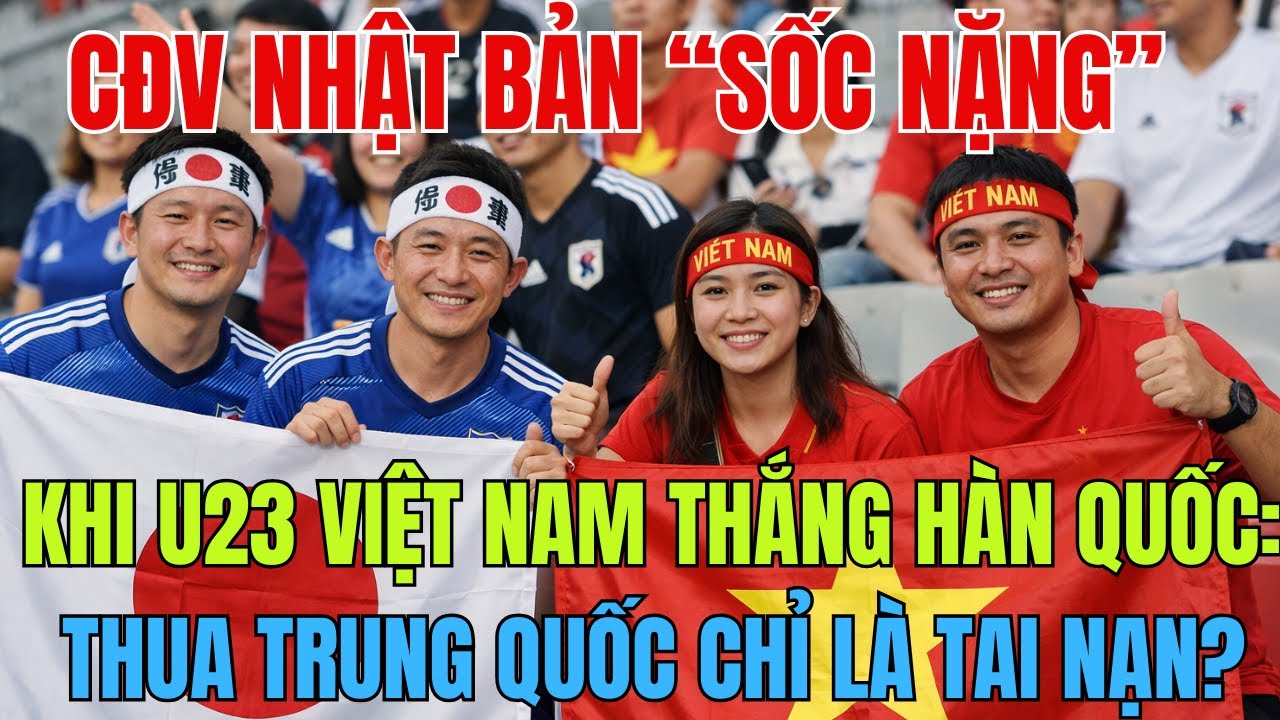 CĐV Nhật Bản “sốc nặng” khi U23 Việt Nam thắng Hàn Quốc: Thua Trung Quốc chỉ là tai nạn?