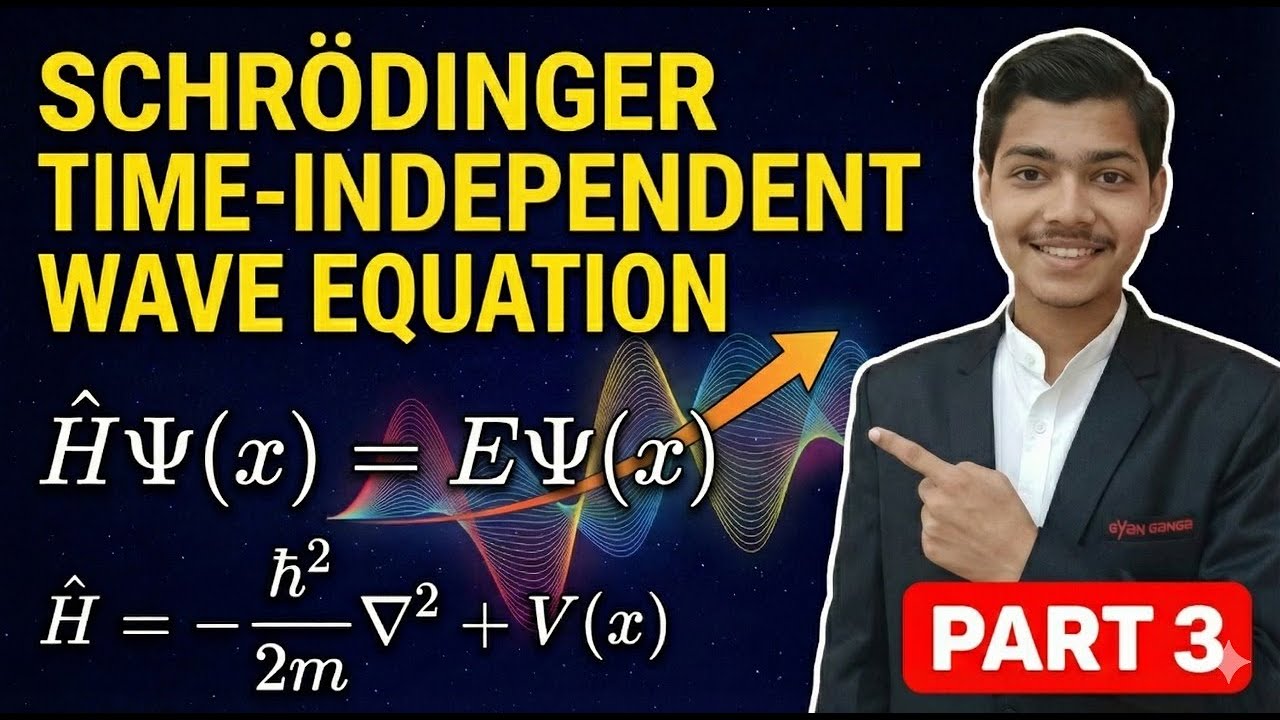 SCHRODINGER TIME INDEPENDENT EQUATION || QUANTUM MECHANICS || PART 3 || ENGINEERING PHYSICS