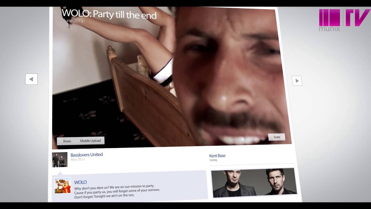 BASSLOVERS UNITED - WOLO (WE ONLY LIVE ONCE) (Hands Up Video Edit)