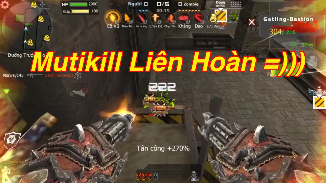CF Mobile/CF Legends | Dual Gatling VIP - Cân Cả Bầu Trời Zombie :)))