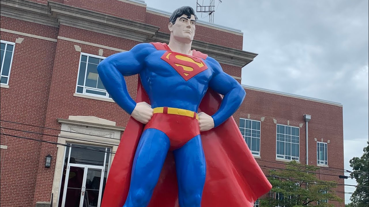 Walking through the Superman  Museum in Metropolis, Illinois ￼￼￼