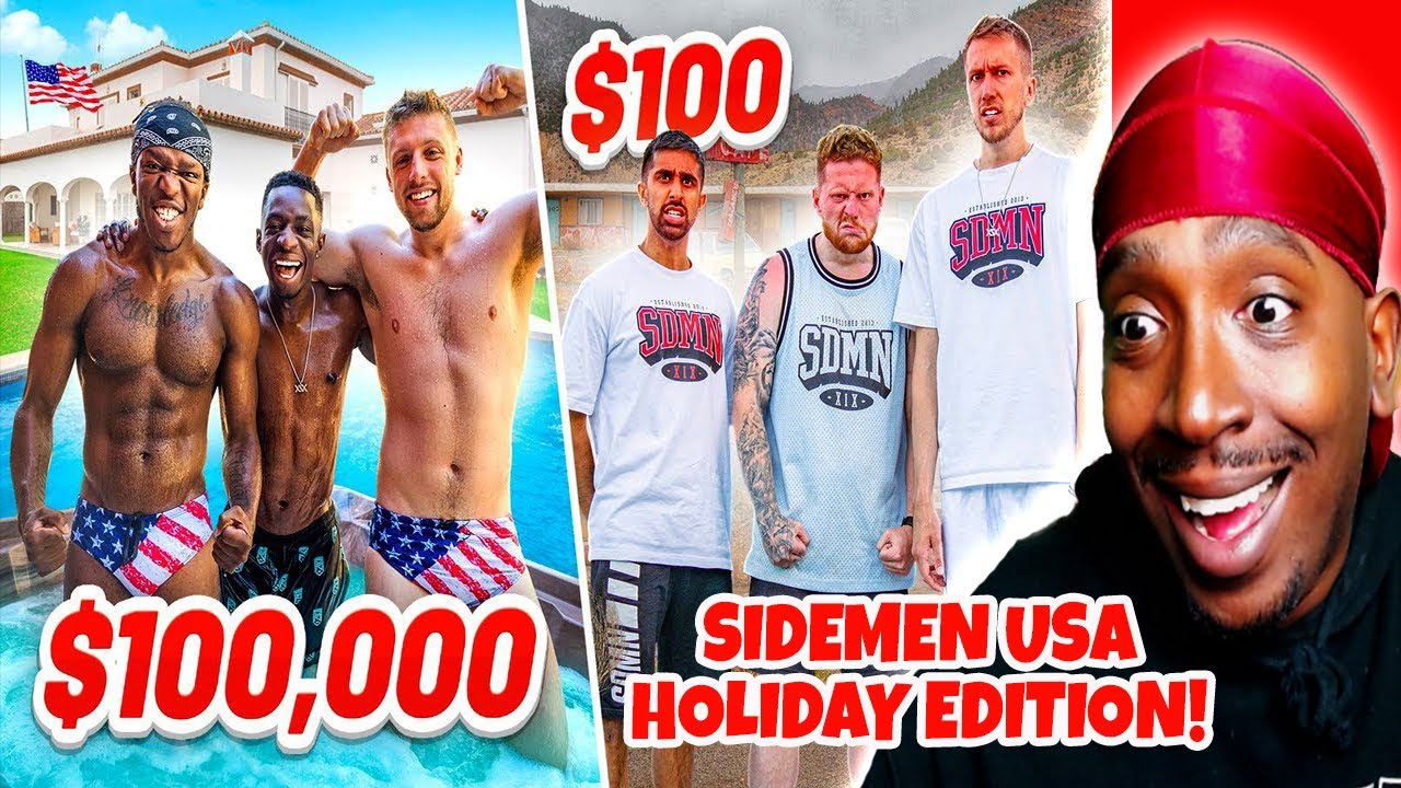 REACTION TO SIDEMEN $100,000 vs $100 HOLIDAY (USA EDITION)