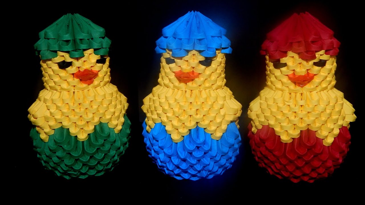 3D Origami Chicken tutorial | DIY paper chicken