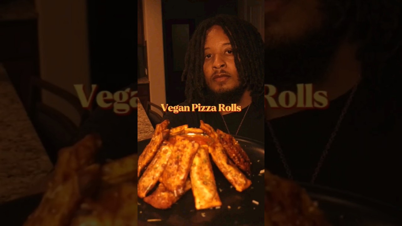 Vegan Pizza Rolls #youtubeshorts #veganrecipes #cooking #plantbased #foodie #food #pizza