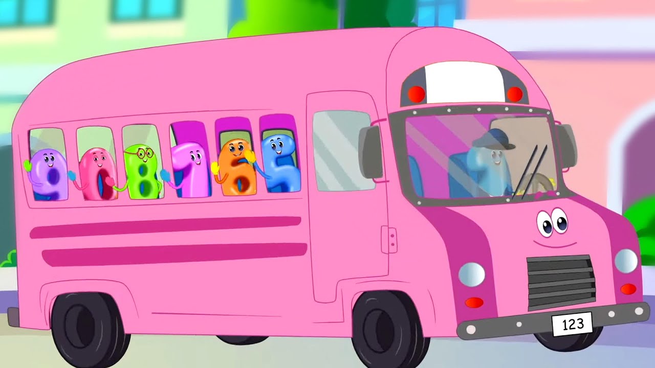 Wheels On The Bus Go Round And Round, Nursery Song for Children