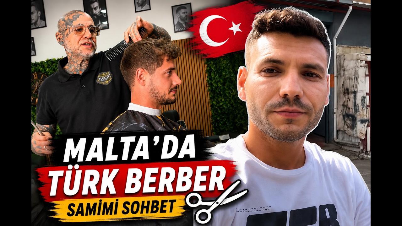 bir Türk berberi ziyareti ve samimi sohbetimiz | Mahallemiz Malta 🇲🇹