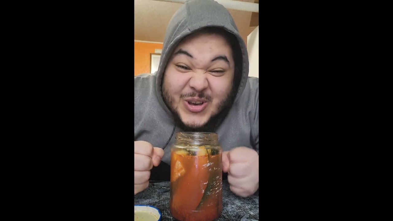 leaving cucumber in a jar filled with lime juice and tajin for 24hours!