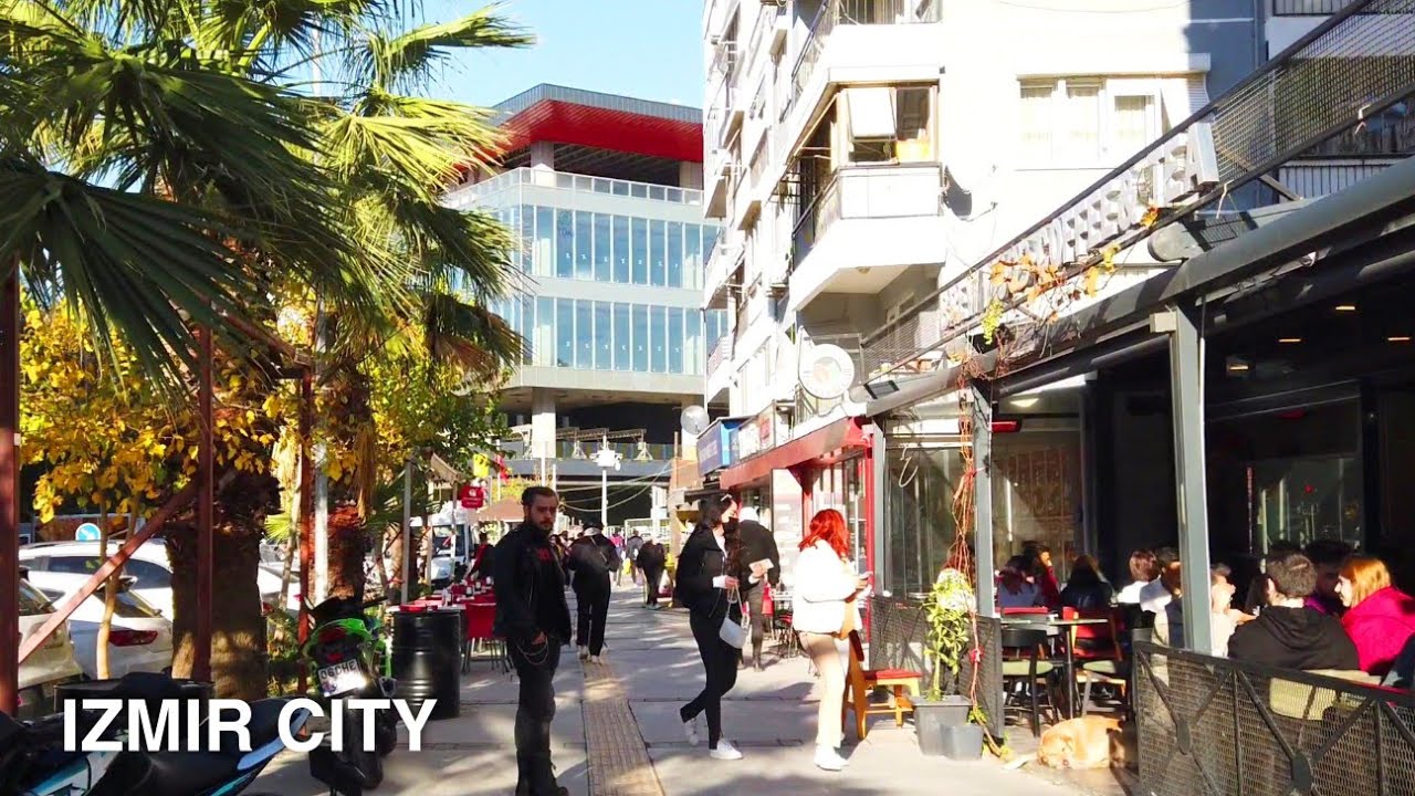 [4K] Izmir Walking Tour | İnönü Street & Göztepe Metro Station, 1 December | Turkey 2021
