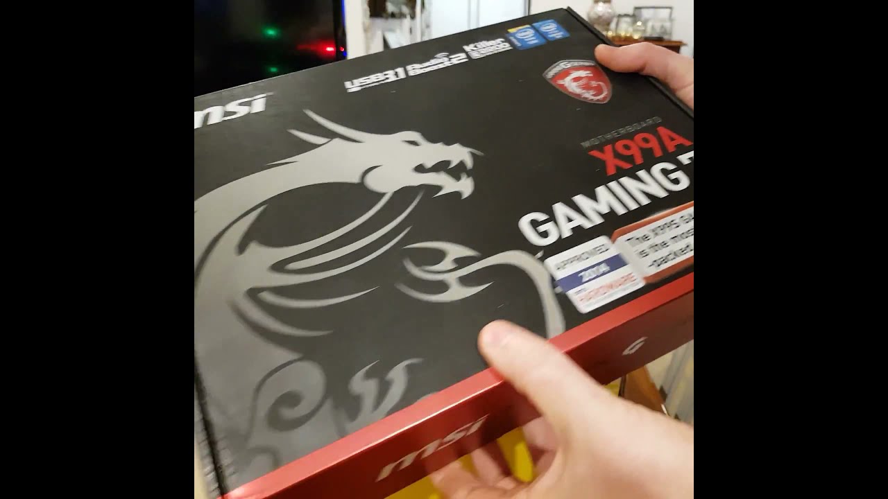 MSI X99A Mining Rig Build Part 1 -  Motherboard unboxing with surprise CPU included!😍👀