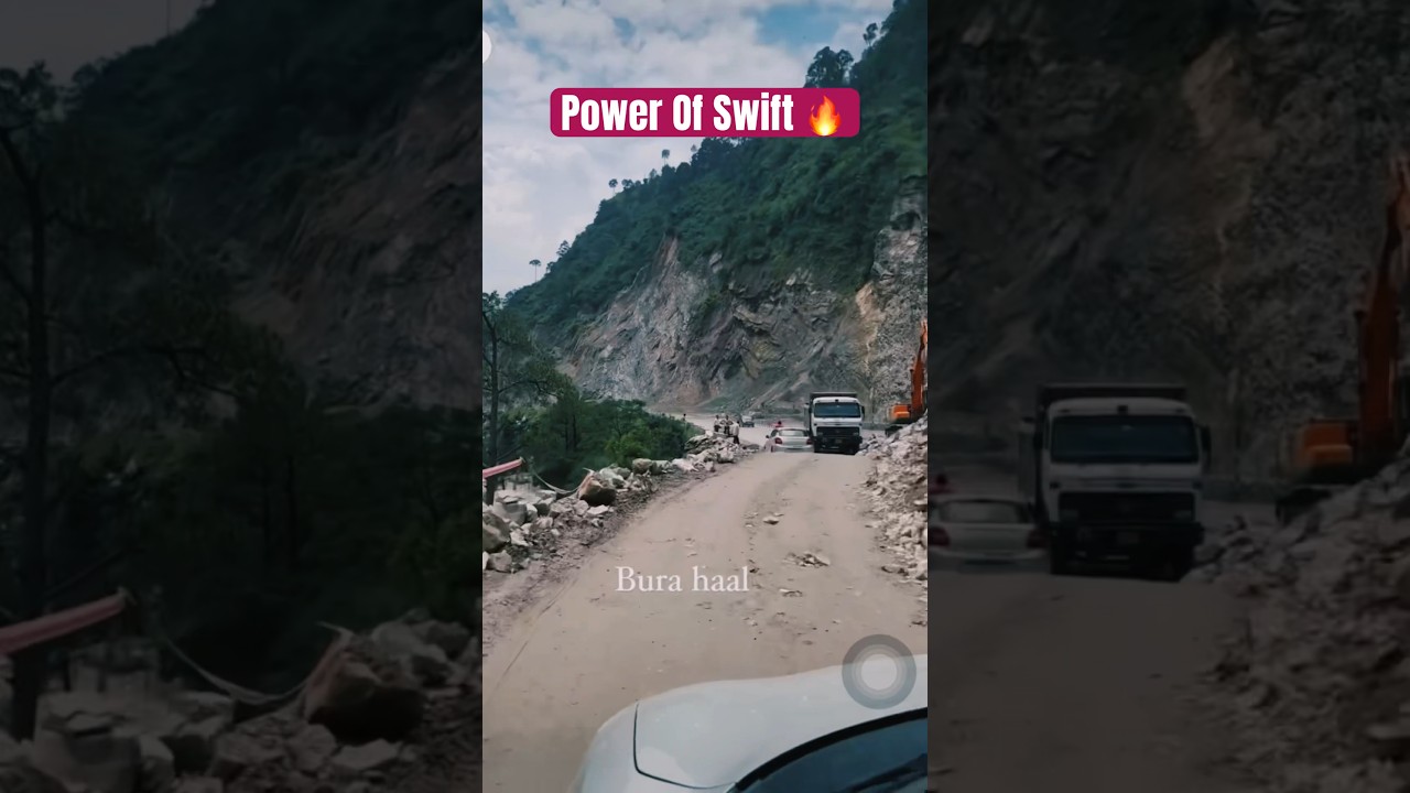 LANDSLIDE IN KASOL || POWER OF SWIFT 🔥😮 || #youtubeshorts #shorts #marutisuzuki Watch Till END||