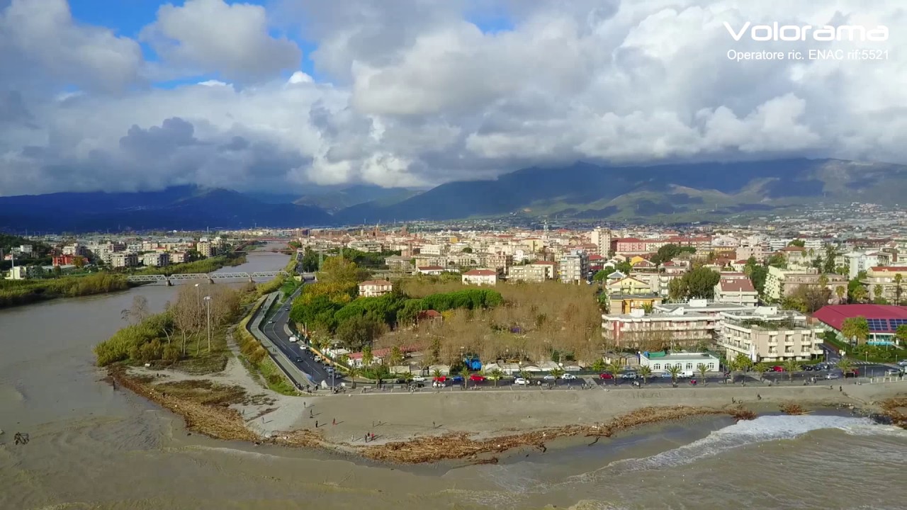 Albenga vista dal drone dopo la piena del Centa - 25 Novembre 2016
