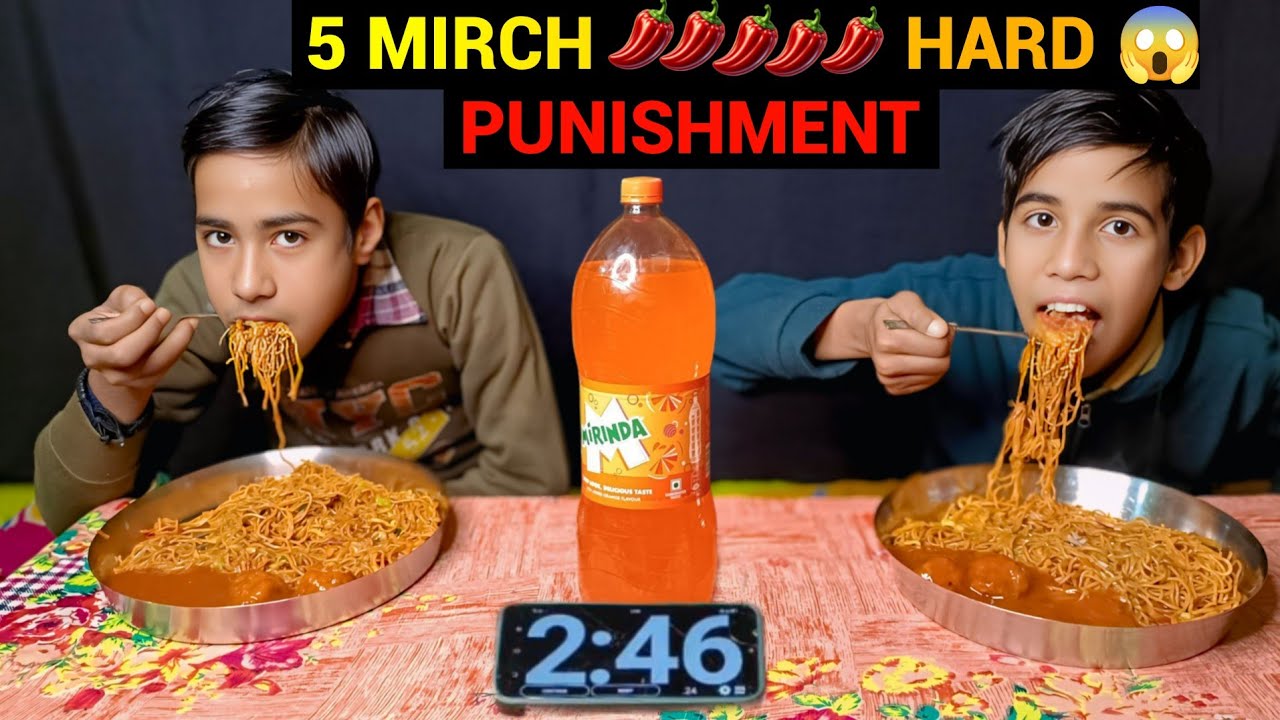 Chowmein Challenge 😱 | Last Me Haarte Hi 5 Mirch Khani Padi 🌶️
