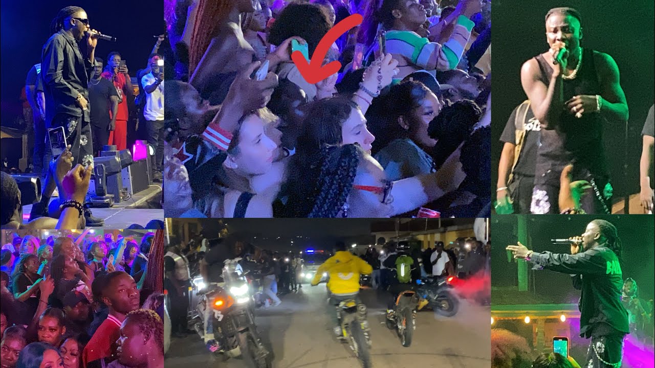 Stonebwoy Massive Motorbikes Display On Arrival+Whites Jams To 1stGraduation Performance In Akropong