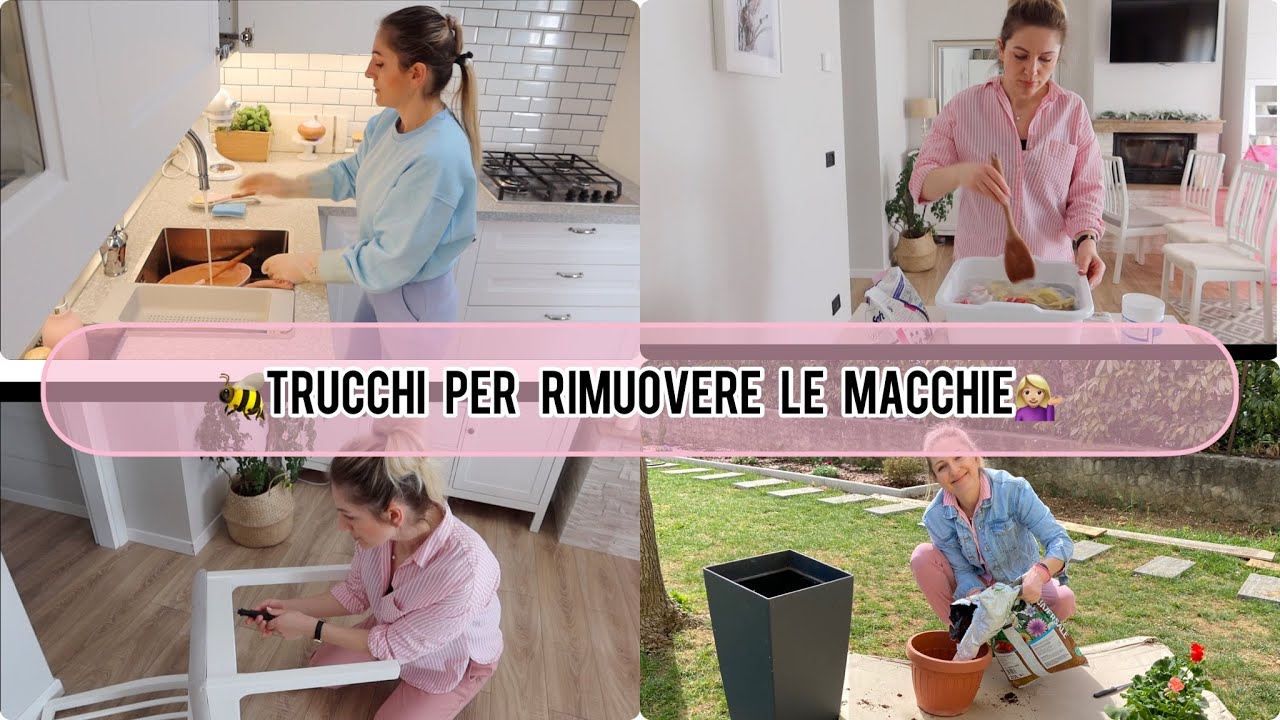 🐝COME TOGLIERE  LE MACCHIE IN MODO EFFICACE 💁🏼‍♀️DAI TESSUTI//ORTO//POLLAIO//RICETTE❤️