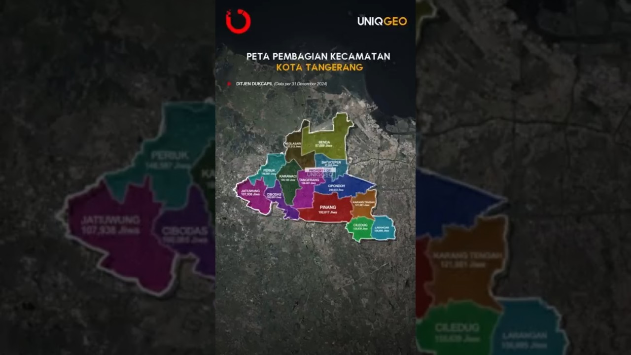PETA PEMBAGIAN KECAMATAN KOTA TANGERANG #tangerangkota