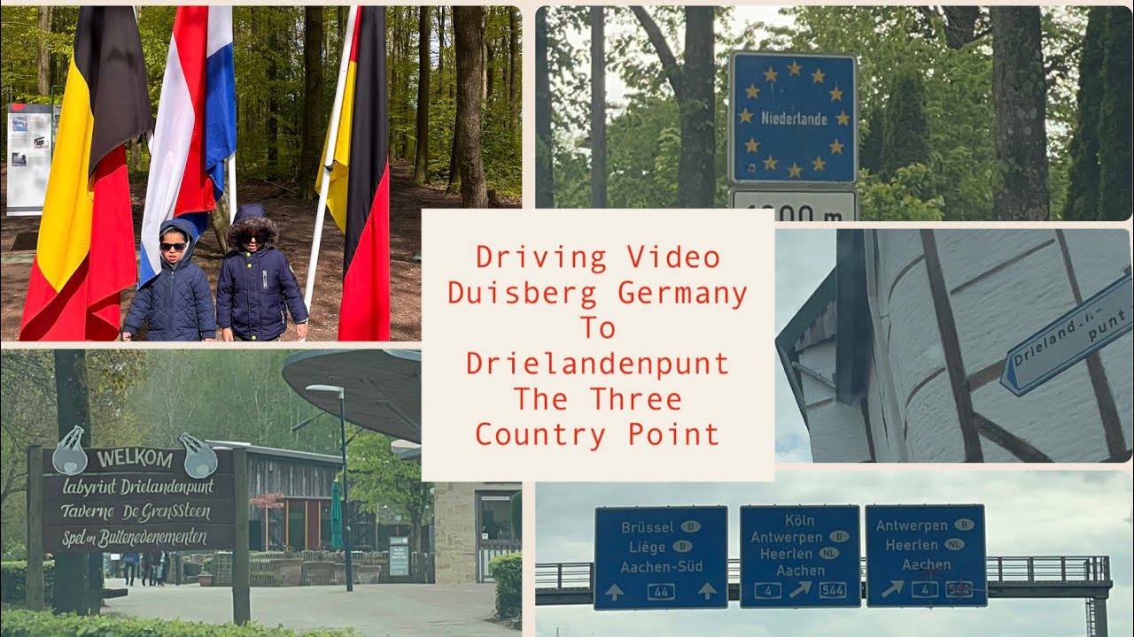 Duisberg Germany to Drielandenpunt Three Country Point Driving video #duisburg #germany #belgium