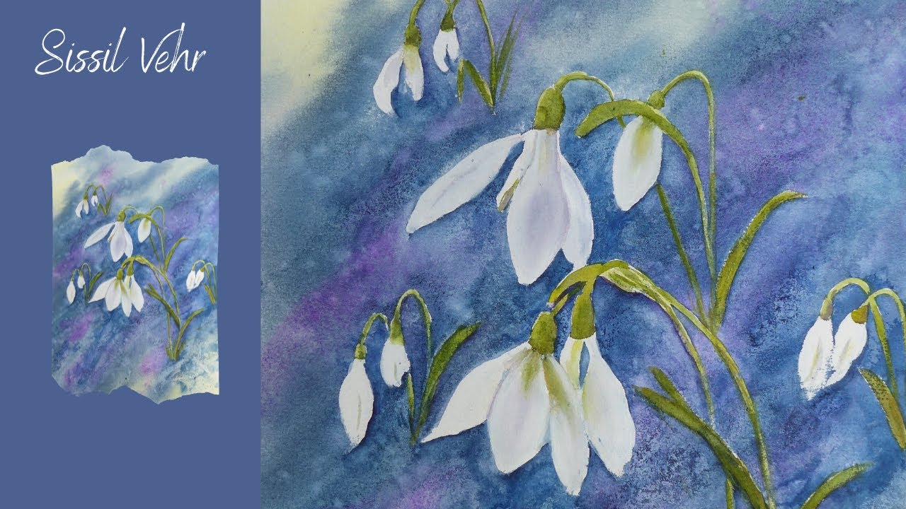 Aquarelle Débutant : Perce neige