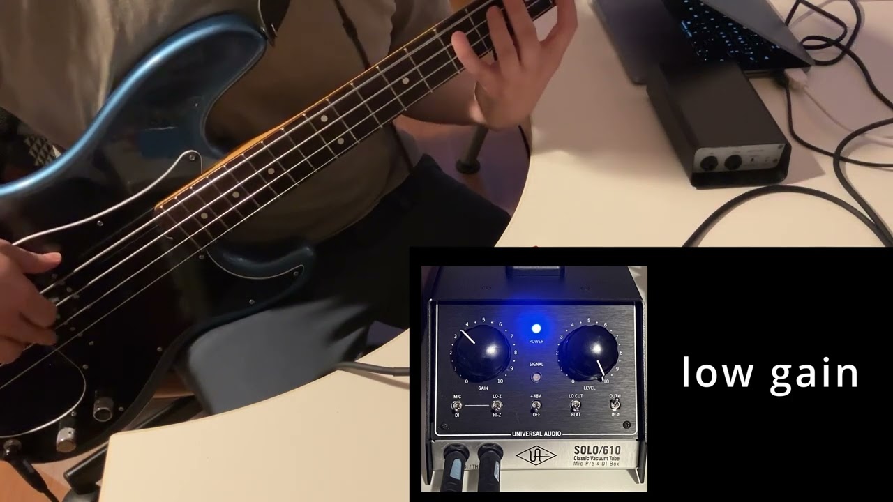 Universal Audio Solo 610 preamp - bass guitar demo
