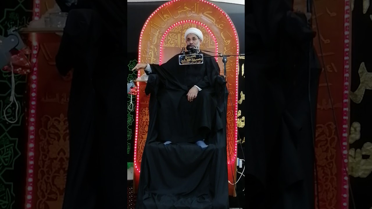 جانب من مجلس العزاء المقام في جامع  الثقلين بمناسبة استشهاد الصديقة   الشيخ حميد السهلاني