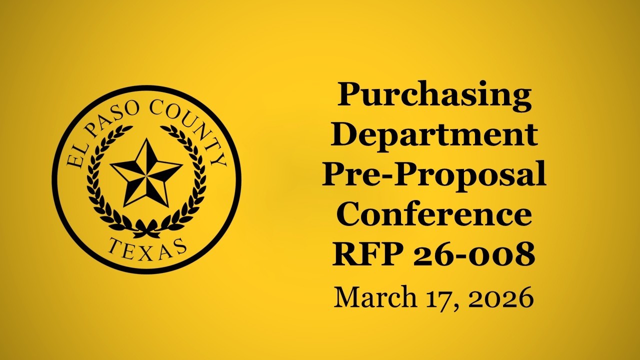 Pre-Proposal Conference for RFP 26-008
