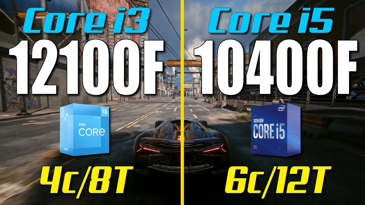 i3 12100F vs. i5 10400F Test in 8 Games