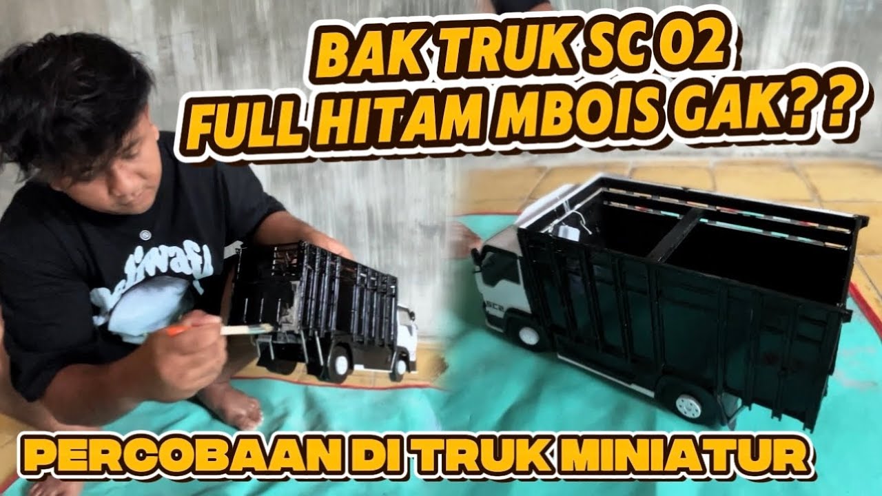 MBOIS GAK REK‼️ MODIF BAK TRUK MINIATUR JADI FULL HITAM