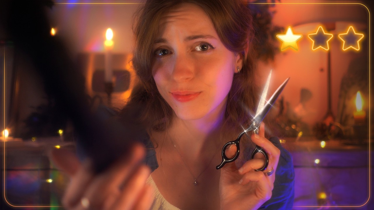 ASMR ✂️ La PELUQUERA m&aacute;s TORPE del Pueblo 💔 No deber&iacute;a estar haciendo esto&hellip;