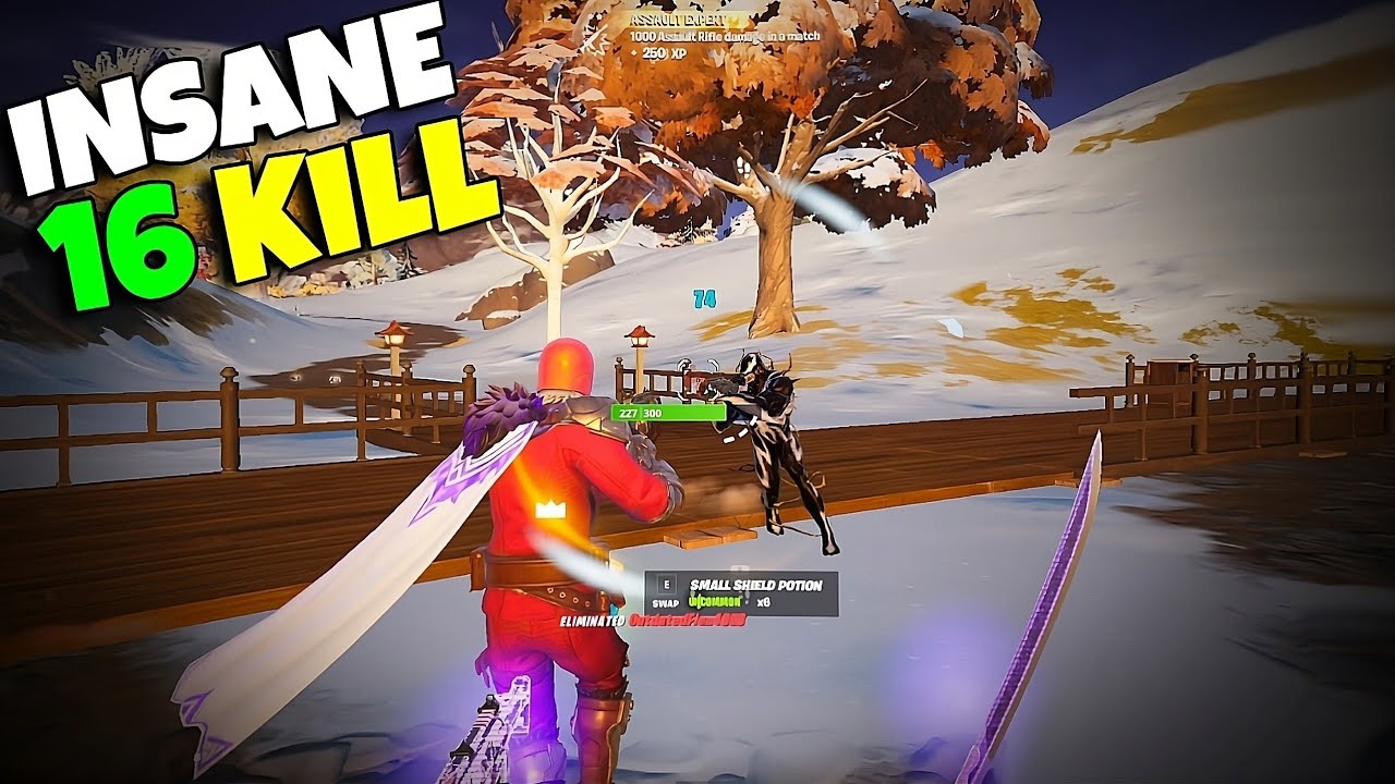 Insane! 😱 16 Elimination Solo Zero Build Gameplay Win ( Fortnite Chapter 6 Season 1 )