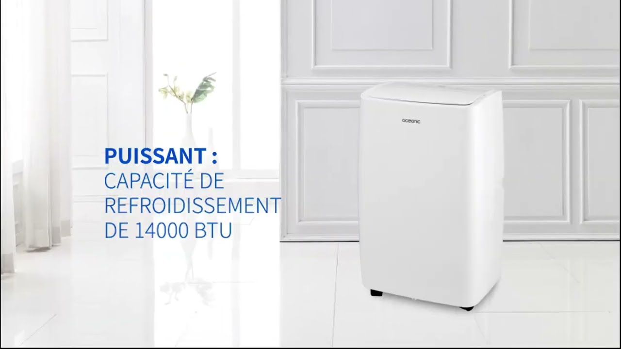 OCEANIC - OCEACLIMR140W1 Climatiseur mobile monobloc 4000W - 14000 BTU