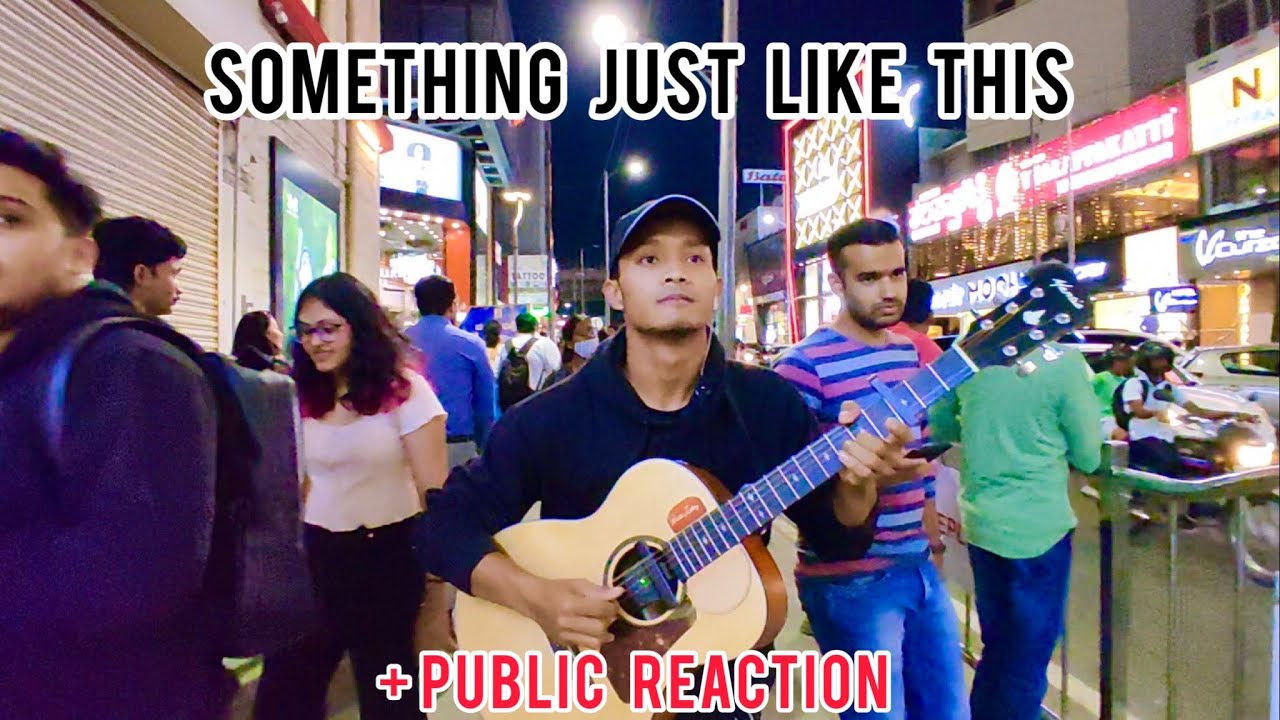 Something just like this(Coldplay) in public - fingerstyle cover - Rindika Zadeng