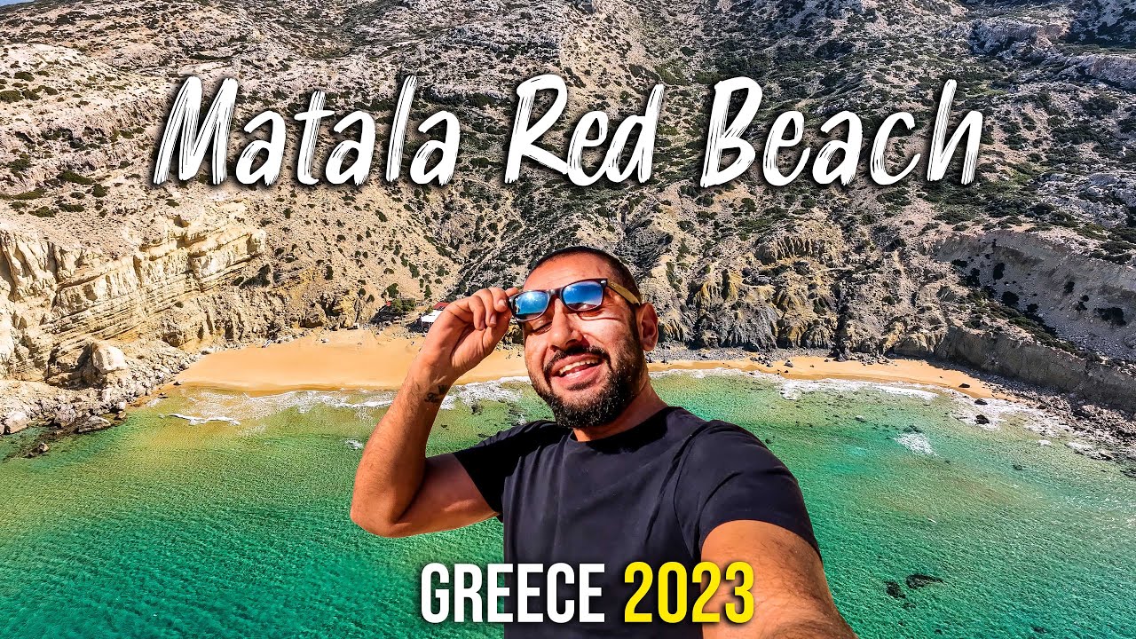 Crete Greece, Matala, Red Beach, Kreta 2023
