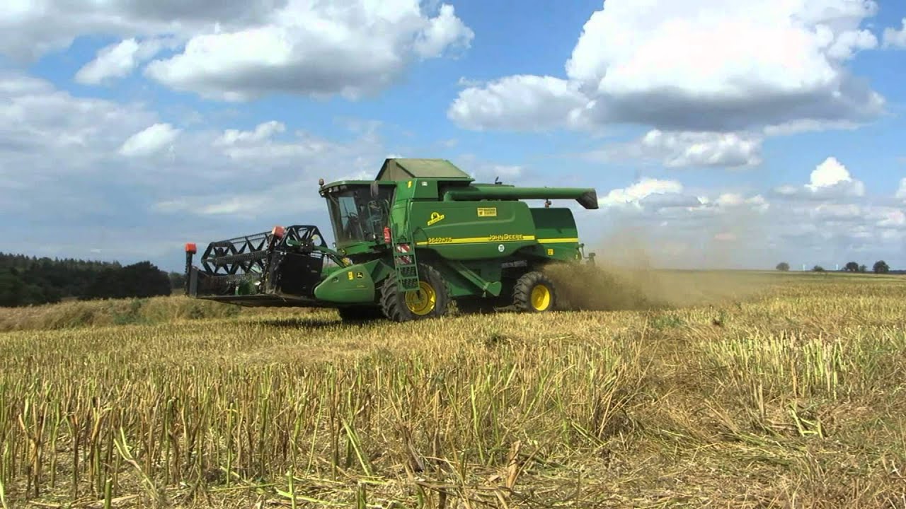 Gersten & Rapsernte mit John Deere 9640 WTS & 2254 in Oberhessen !