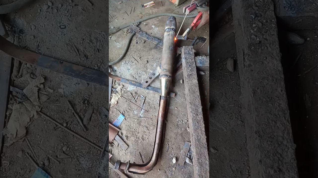 bike silencer repair  || silencer pipe modified || #shorts  #bike #silencer #youtubeshorts #welding