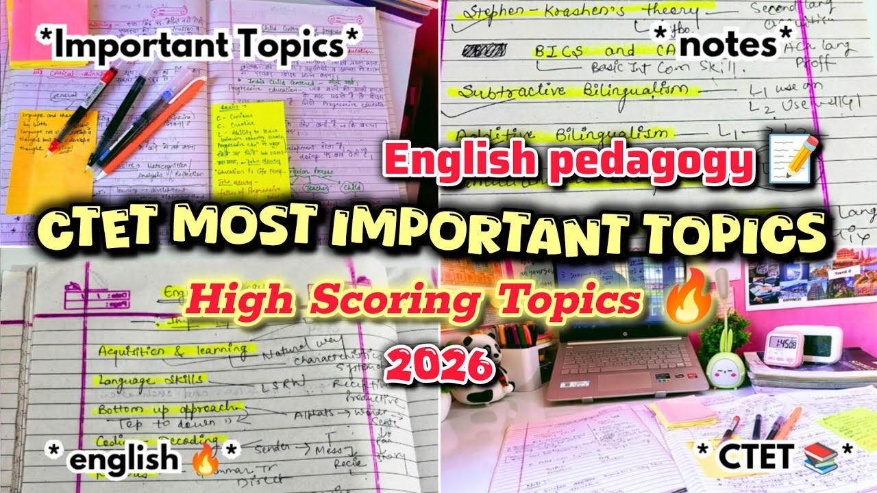 CTET most important topics 🔥| English pedagogy 📚| CTET 2026| #ctetpariksha #important 